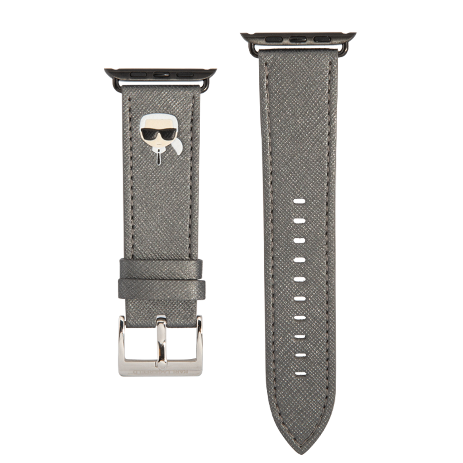 Foto 2 pulgar | Correa Original Karl Lagerfeld Para Apple Watch 42/44 Plata