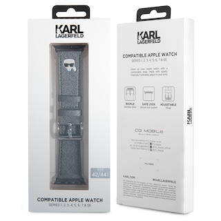 Foto 3 | Correa Original Karl Lagerfeld Para Apple Watch 42/44 Plata