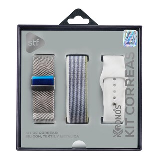Foto 2 | Kit Correas Smartwatch Stf Kronos: Textil, Silicon Y Metálica 22mm