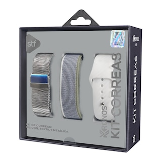Foto 6 | Kit Correas Smartwatch Stf Kronos: Textil, Silicon Y Metálica 22mm