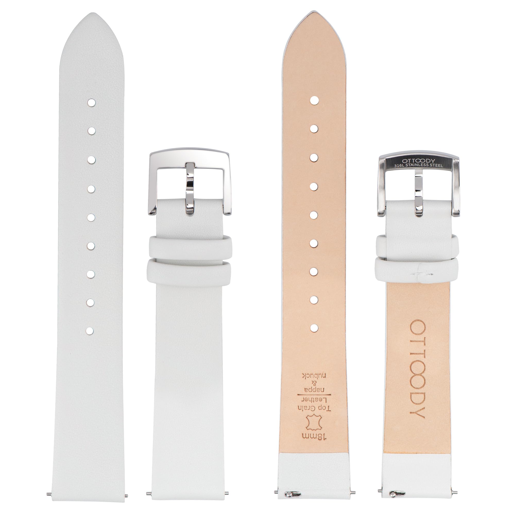 Foto 4 pulgar | Pulseras Ottoody De Piel Con Cierre Rápido, De Grano Superior, Unisex - Venta Internacional.