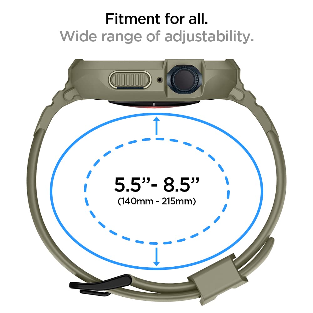 Foto 4 pulgar | Funda Con Correa Para Apple Watch Spigen Rugged Armor Pro Vintage Khaki De 45 Mm/44 Mm - Venta Internacional.