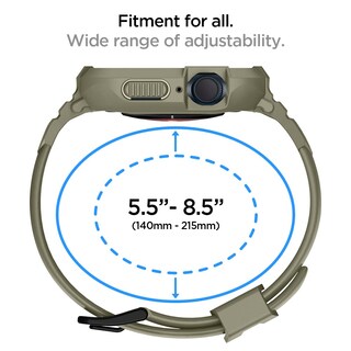 Foto 3 | Funda Con Correa Para Apple Watch Spigen Rugged Armor Pro Vintage Khaki De 45 Mm/44 Mm - Venta Internacional.