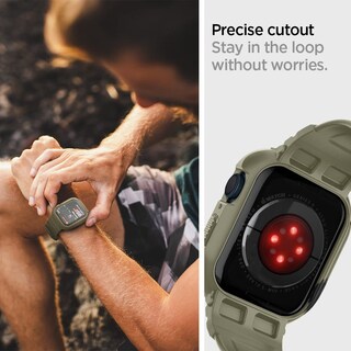 Foto 7 | Funda Con Correa Para Apple Watch Spigen Rugged Armor Pro Vintage Khaki De 45 Mm/44 Mm - Venta Internacional.