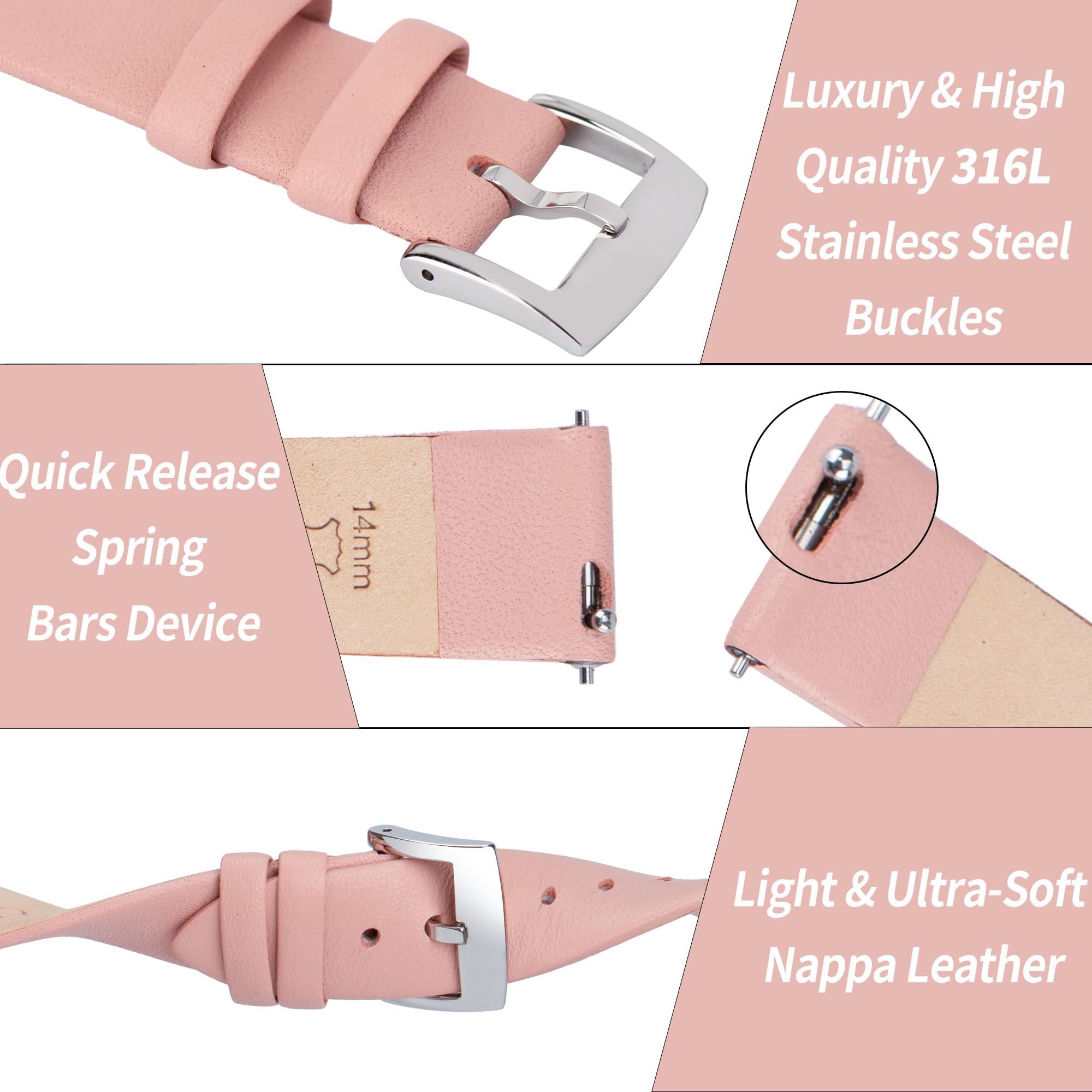 Foto 4 | Correas De Reloj Ottoody Leather Quick Release Top Grain Leather - Venta Internacional.