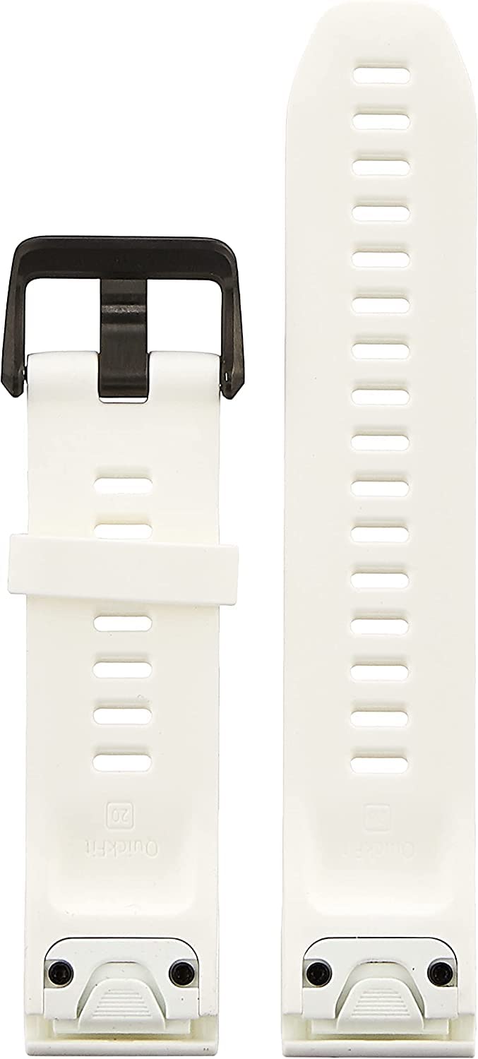 Foto 3 pulgar | Correa De Reloj Garmin Quickfit De Silicona Blanca Con Herrajes Negros - Venta Internacional.