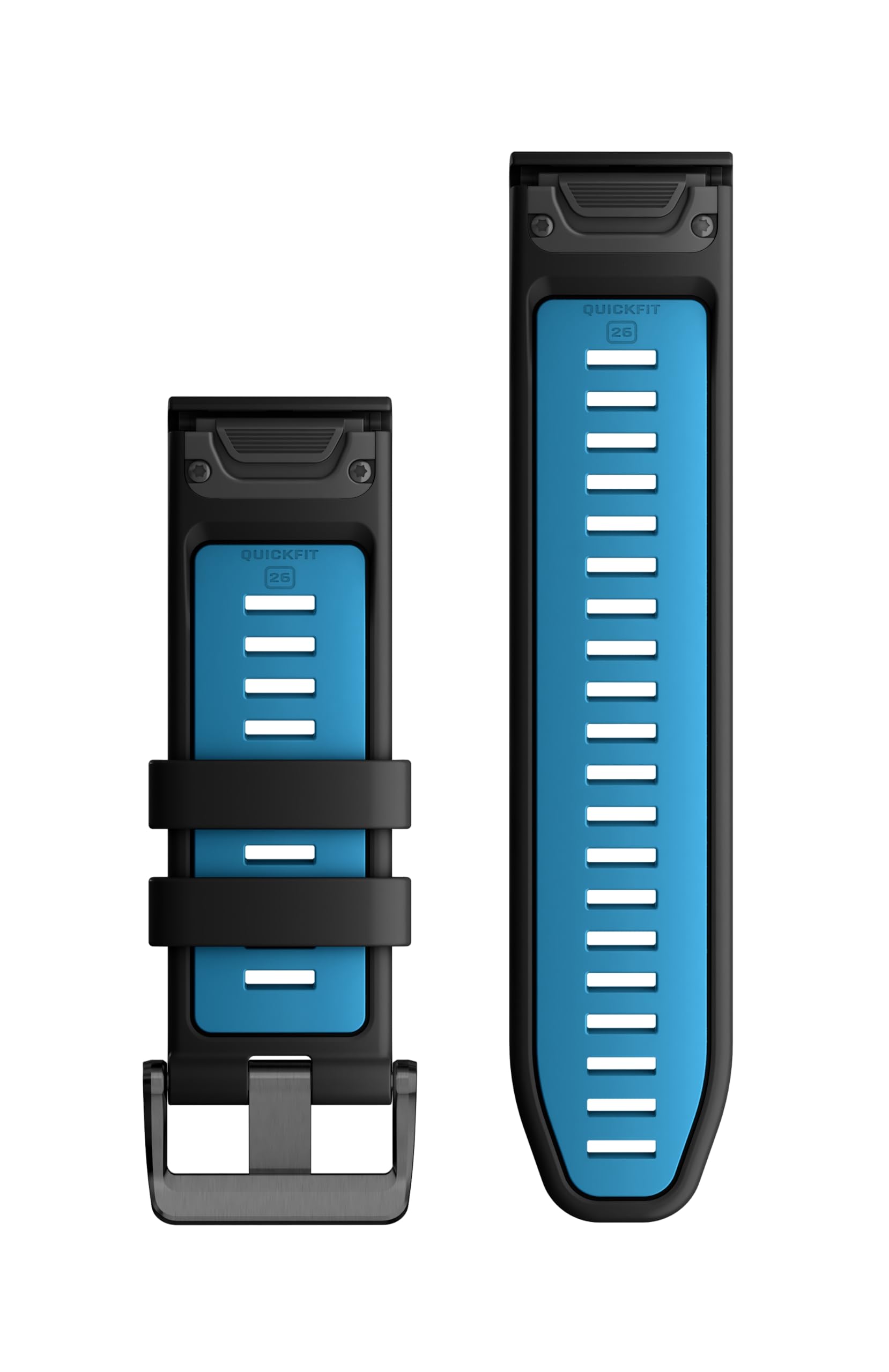 Foto 3 pulgar | Correa De Reloj Garmin Quickfit De 26 Mm, Color Negro Y Azul Cirro, Silicona - Venta Internacional.