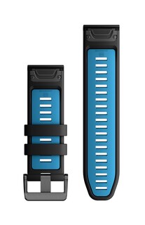 Foto 2 | Correa De Reloj Garmin Quickfit De 26 Mm, Color Negro Y Azul Cirro, Silicona - Venta Internacional.
