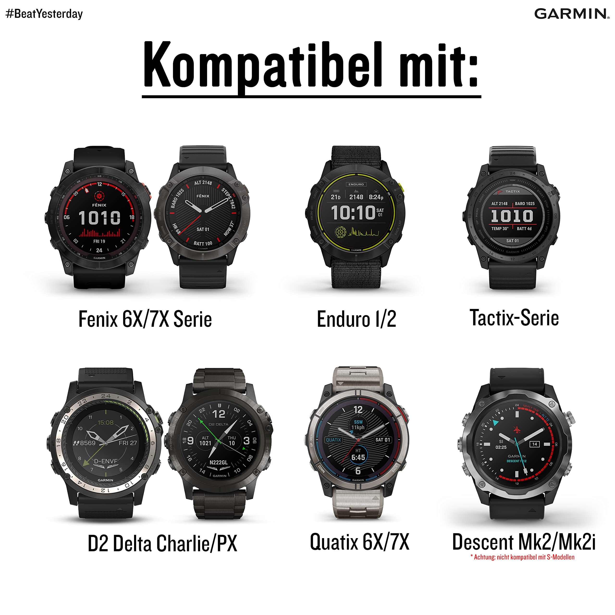 Foto 5 | Correa De Reloj Garmin Quickfit De 26 Mm, Color Negro Y Azul Cirro, Silicona - Venta Internacional.