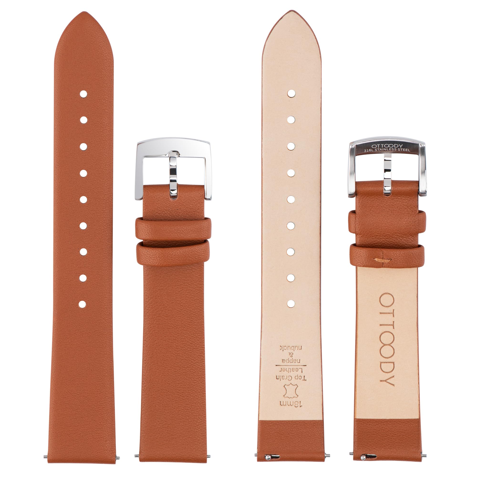 Foto 3 | Pulseras Ottoody De Piel Con Cierre Rápido, De Grano Superior, Unisex - Venta Internacional.
