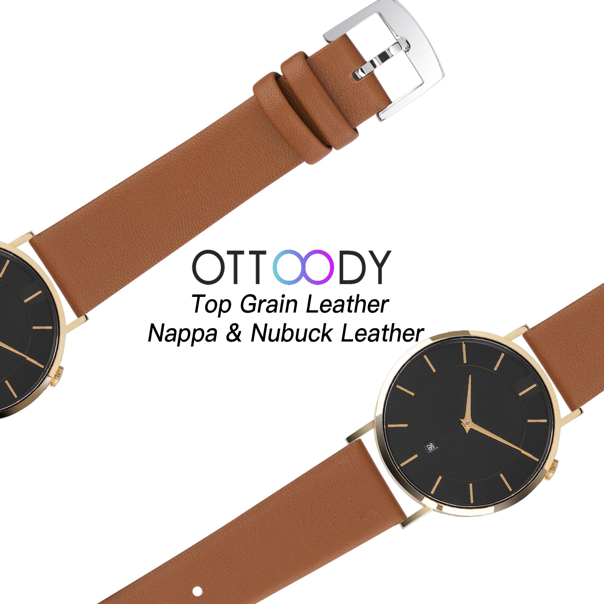 Foto 6 pulgar | Correas De Reloj Ottoody Leather Quick Release Top Grain Leather - Venta Internacional.