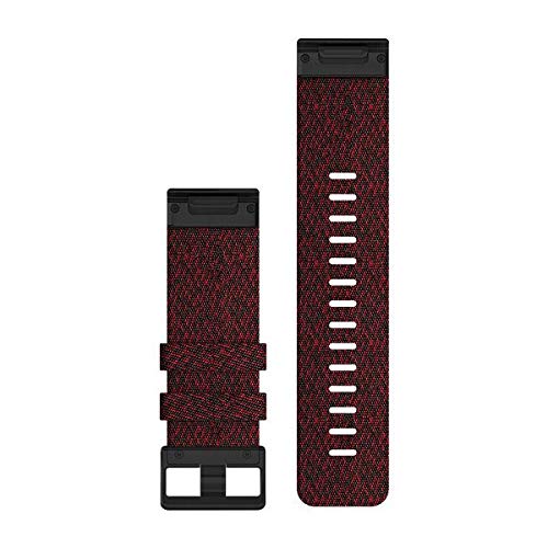 Foto 2 | Correa De Reloj Garmin Quickfit De Nailon Rojo Jaspeado De 26 Mm - Venta Internacional.