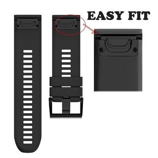 Foto 2 | Correa De Reloj Notocity Compatible Con Fenix 5 22 Mm Silicona Color Negro - Venta Internacional.