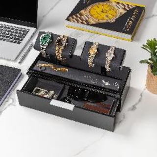Foto 3 | Venta Internacional- Caja Expositora de Madera Qwatchbands para 4 Relojes