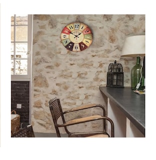 Foto 5 | Reloj de Pared BELUG para Casa/Campo Analógico Redondo Café