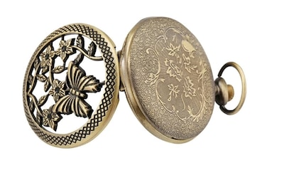 Foto 4 | Reloj de Bolsillo Vintage con Forma de Mariposa - Venta Internacional