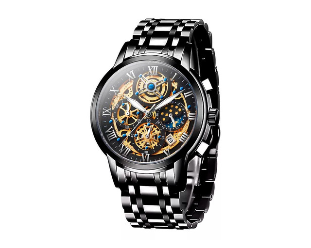 Reloj De Hombre Cuarzo Negro