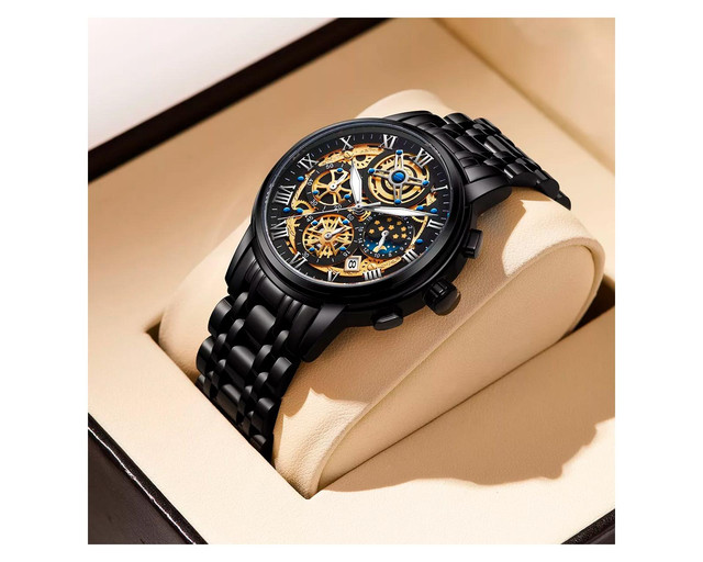 Foto 2 | Reloj De Hombre Cuarzo Negro