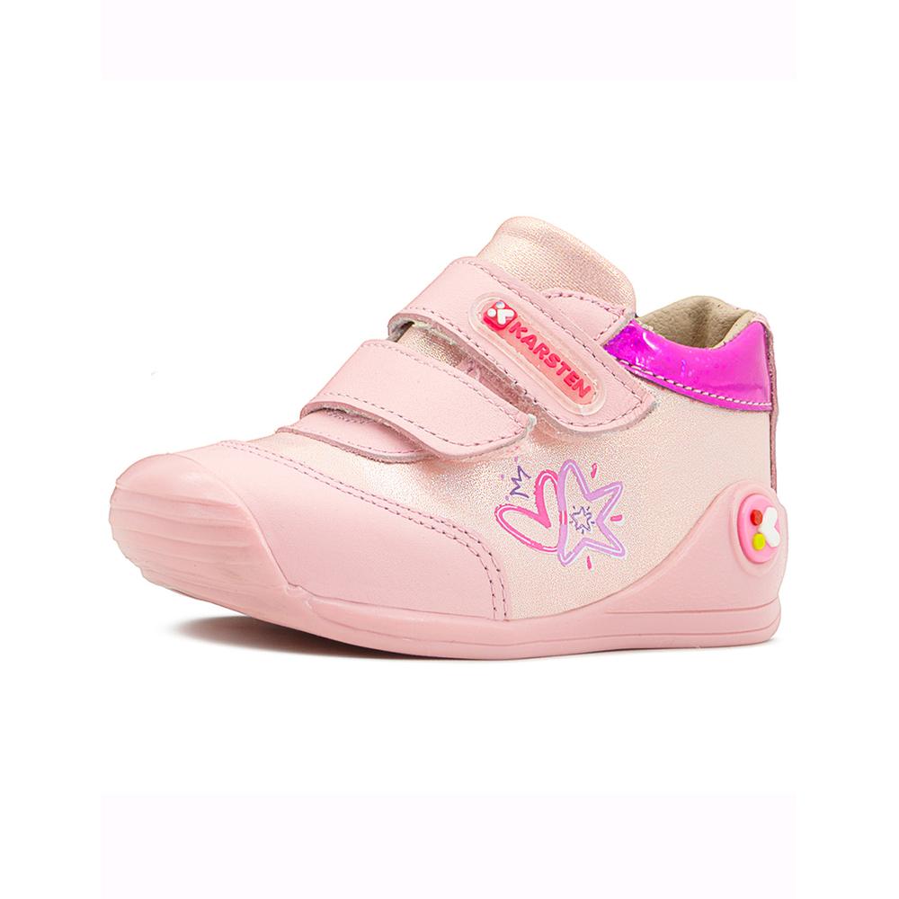 Foto 4 pulgar | Karsten Niña Doble Velcro Rosa Piel Antiderrapante 12-17 Rosa