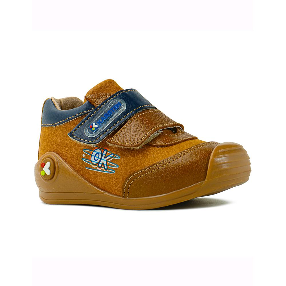 Foto 5 pulgar | Karsten Niños Miel Piel Doble Velcro Antiderrapante 12-17 Beige