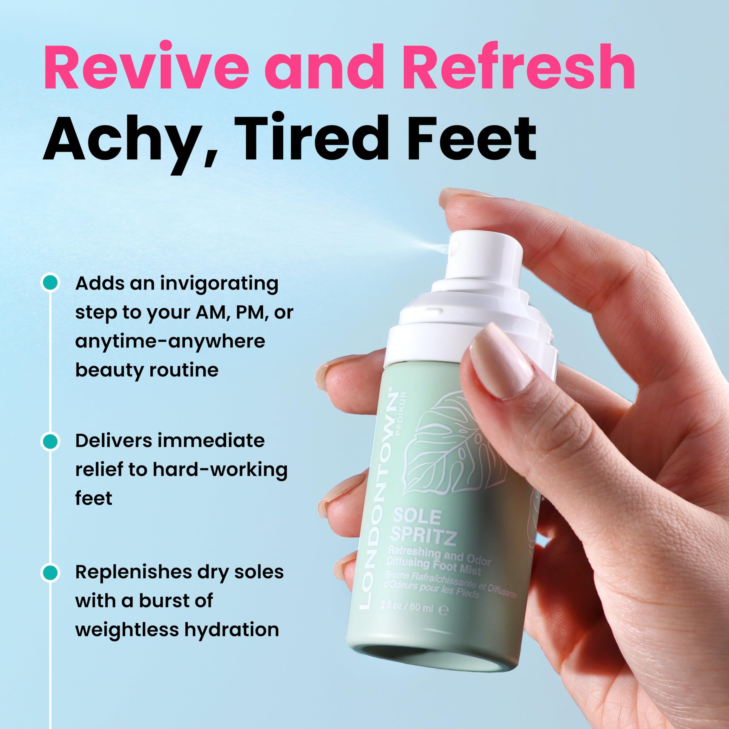 Foto 3 pulgar | Spray Refrescante Para Pies Londontown Sole Spritz, 6 Ml Con Aceite De Árbol De Té - Venta Internacional.