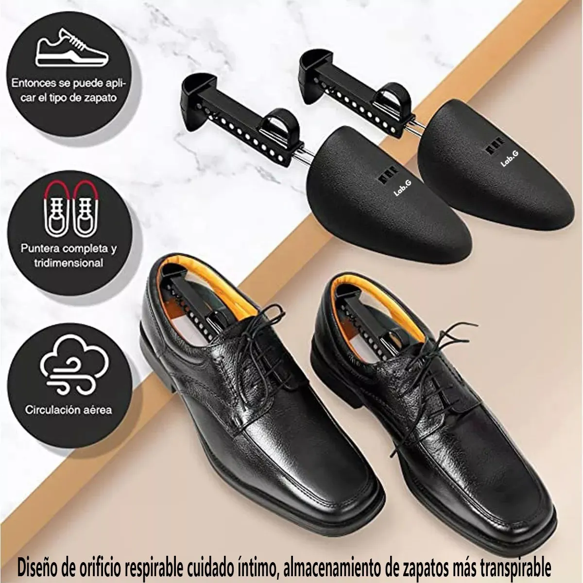 Foto 4 pulgar | Hormas para Zapato Evita Arrugas Talla 23-31 Lab.g Negro