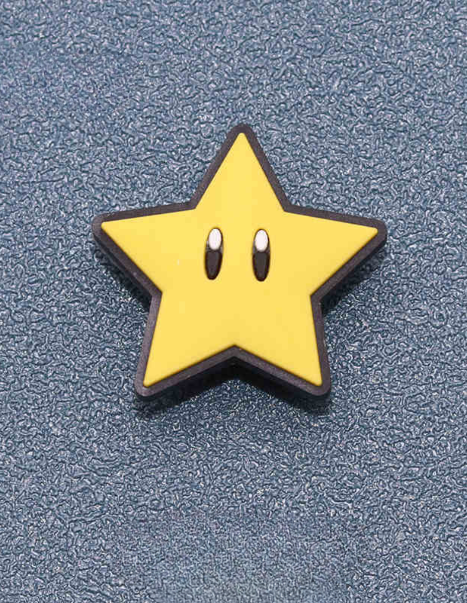 Foto 3 pulgar | Charm Coleccionable Super Estrella De Mario Bros Para Crocs