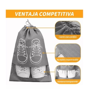 Foto 4 | Bolsa de Zapatos Belug 10 Piezas Transparente
