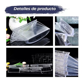 Foto 3 | Exhibidor Zapatos En Acrílico Para Etiquetar Panel Ranurado, Belug Transparente