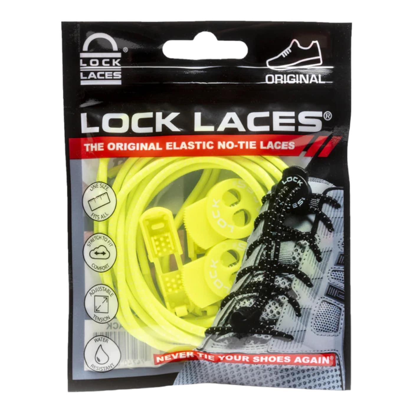 Agujetas Lock Laces Unisex Amarillos $467