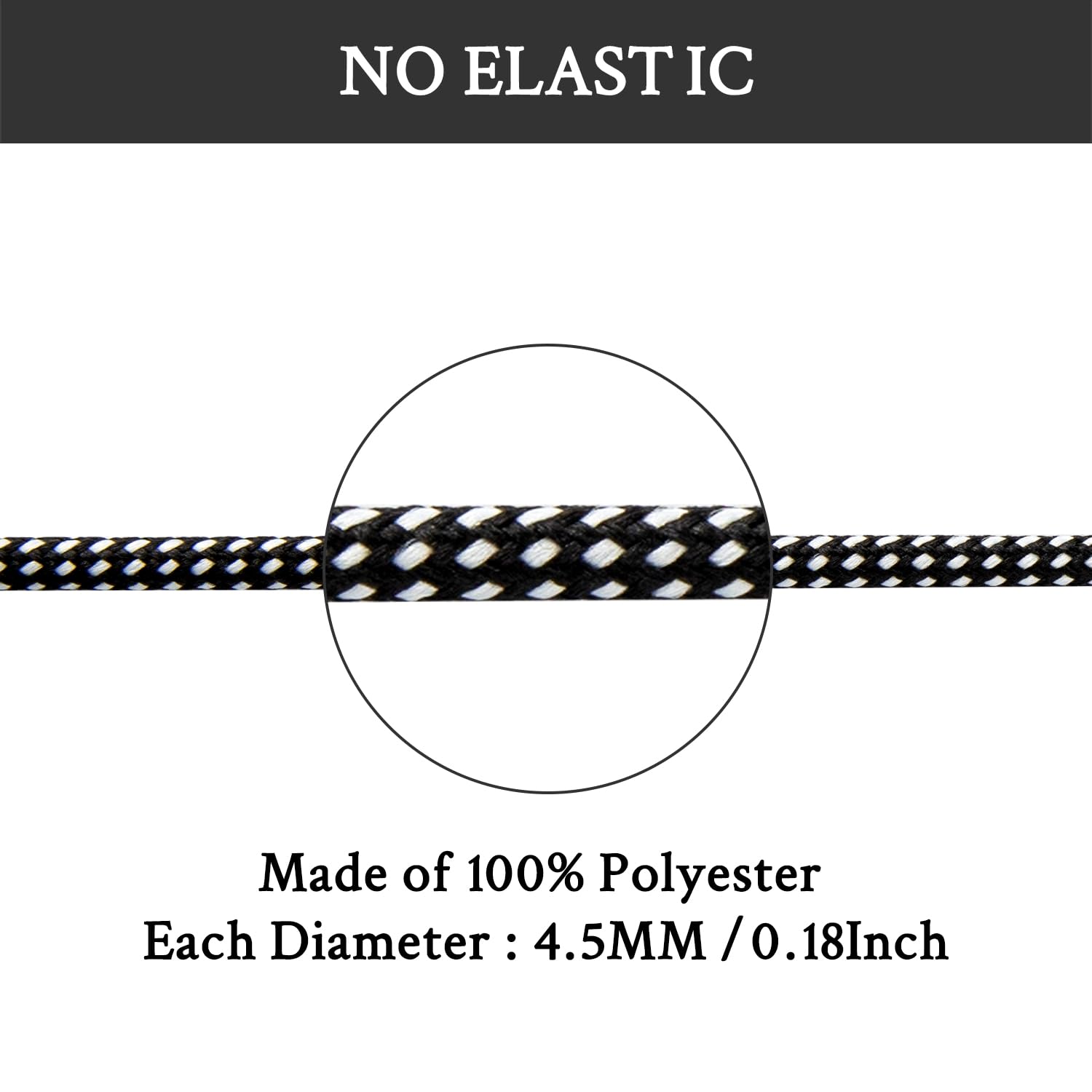 Foto 4 pulgar | Botas De Senderismo Shoelaces Endoto Para Merrell Moab, Color Blanco Y Negro - Venta Internacional.