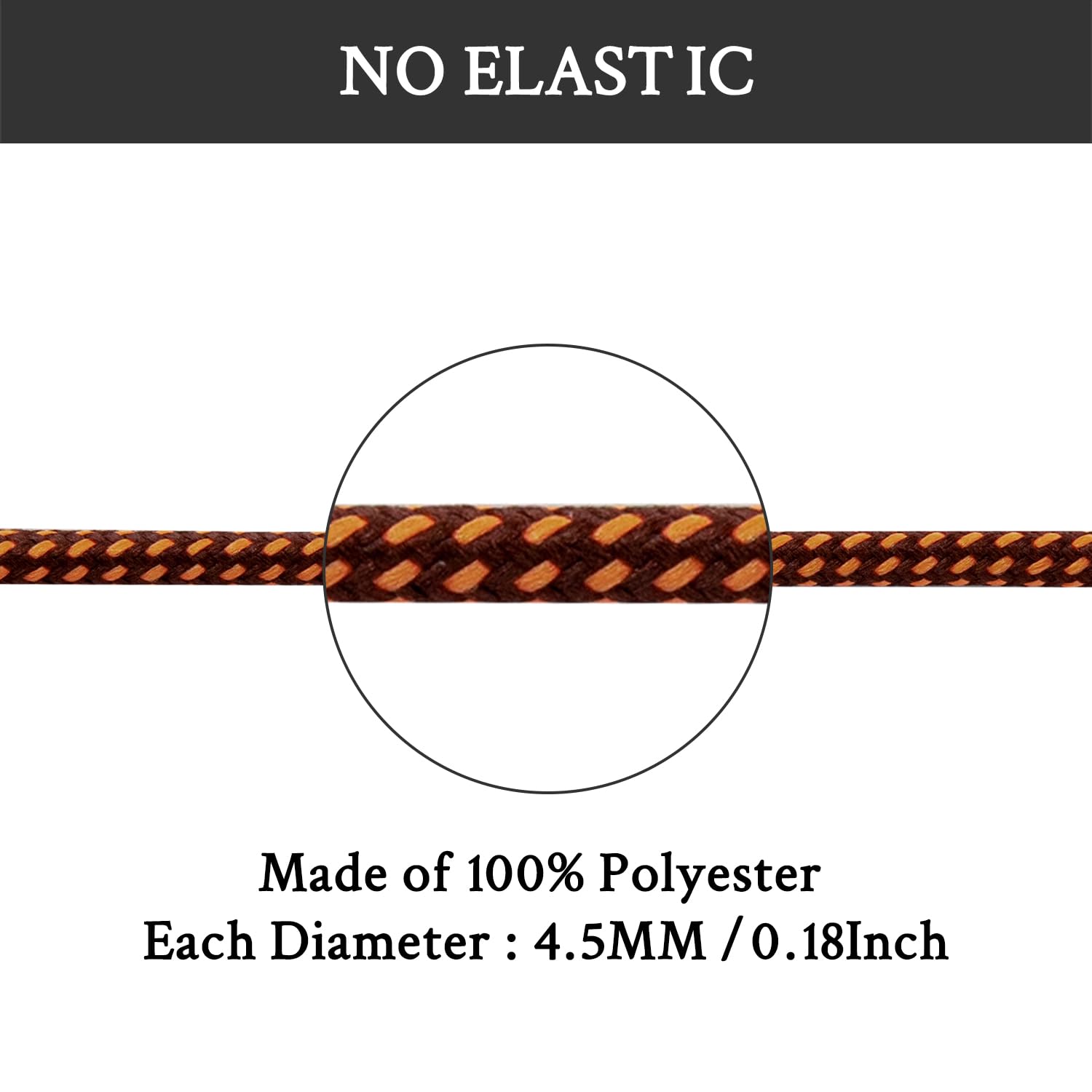 Foto 4 pulgar | Botas De Senderismo Shoelaces Endoto Para Merrell Moab, Color Marrón Y Naranja - Venta Internacional.