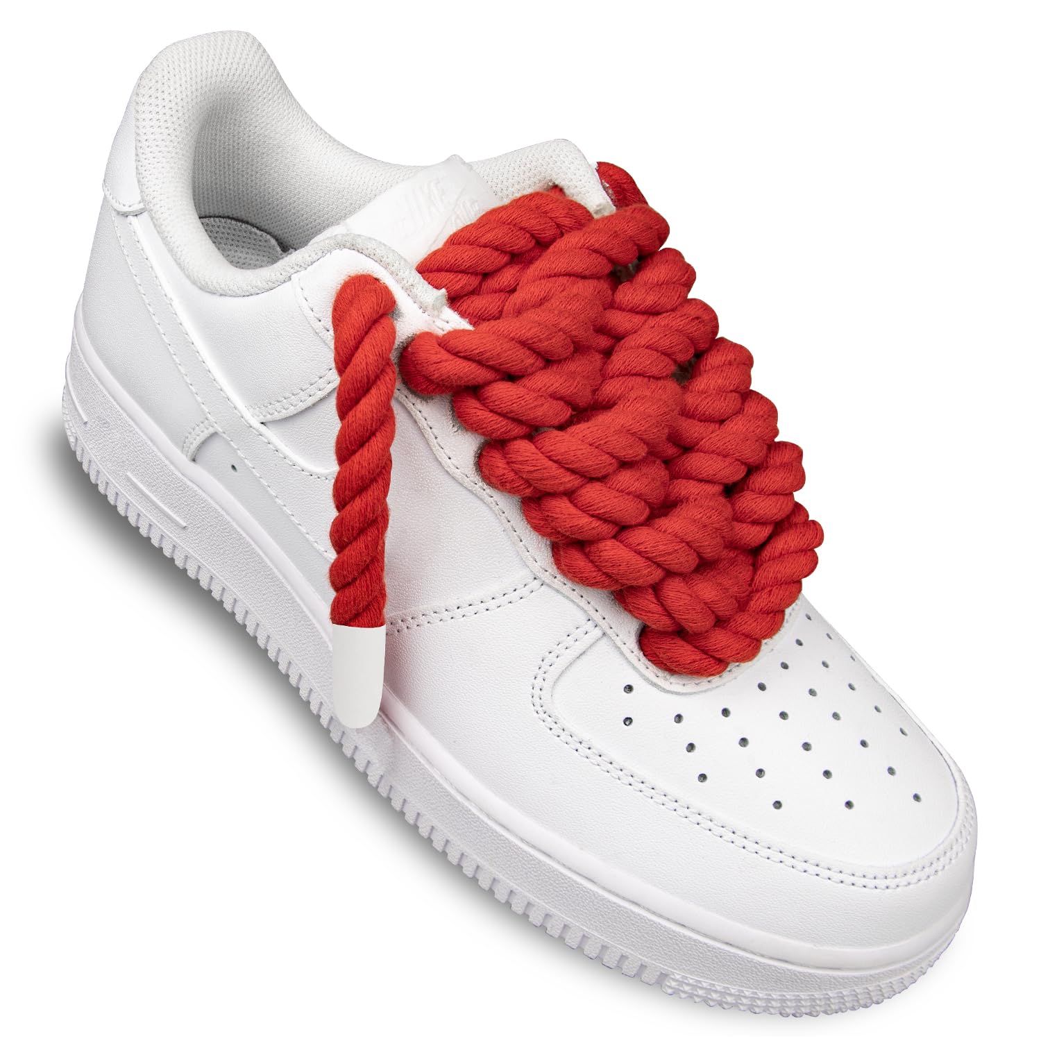 Foto 4 pulgar | Cordones Para Zapatos Endoto Thick Rope Para Air Force 1, Color Rojo, 12,7 Mm - Venta Internacional.
