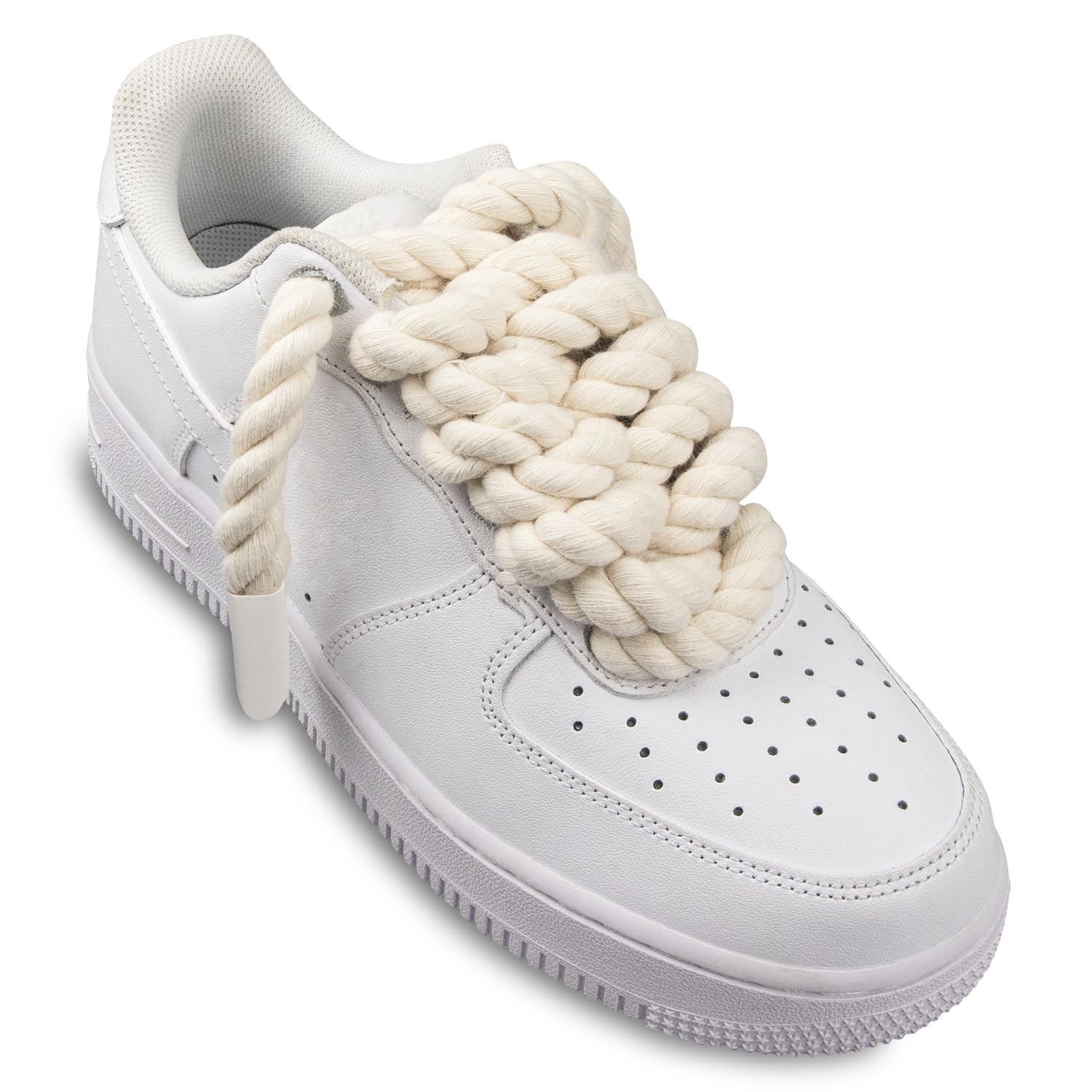 Foto 4 pulgar | Cordones Para Zapatos Endoto Thick Rope Para Air Force 1, Color Beige, 12,7 Mm - Venta Internacional.