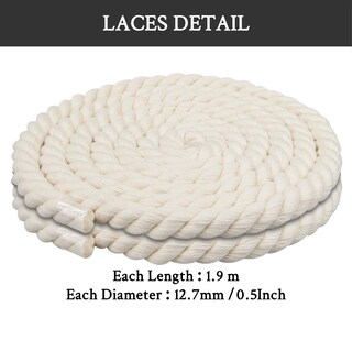 Foto 4 | Cordones Para Zapatos Endoto Thick Rope Para Air Force 1, Color Beige, 12,7 Mm - Venta Internacional.