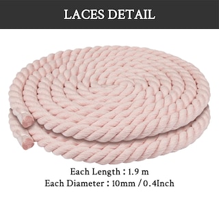 Foto 6 | Cordones Para Zapatos Endoto Thick Rope Para Air Force 1, Rosa, 10 Mm - Venta Internacional.