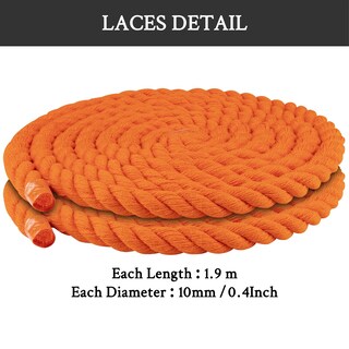 Foto 6 | Cordones Para Zapatos Endoto Thick Rope Para Air Force 1, Color Naranja, 12,7 Mm - Venta Internacional.