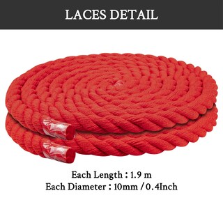 Foto 6 | Cordones Para Zapatos Endoto Thick Rope Para Air Force 1, Color Rojo, 8,5 Mm - Venta Internacional.