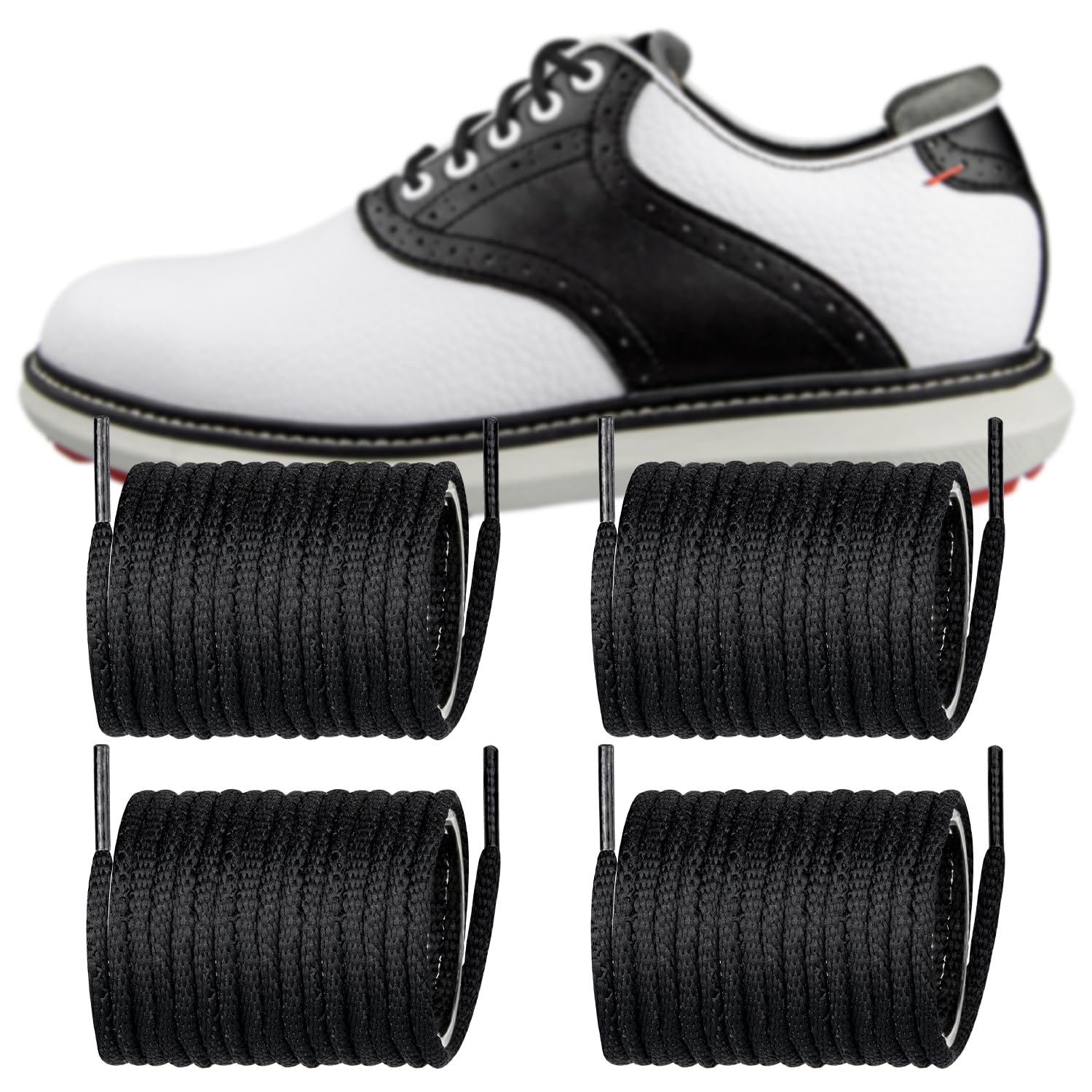 Shoelaces Endoto Para Footjoy, Vestido De Golf, Zapatos Oxford, Negros - Venta Internacional.