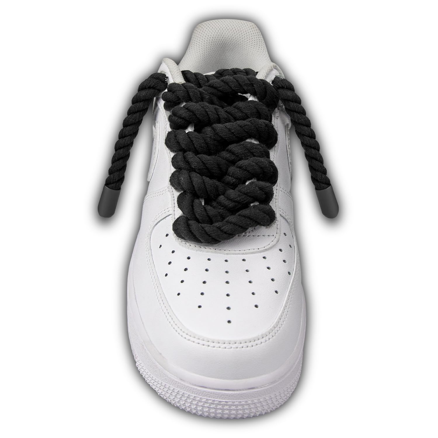 Foto 3 pulgar | Cordones Para Zapatos Endoto Thick Rope Para Air Force 1, Color Negro, 10 Mm - Venta Internacional.