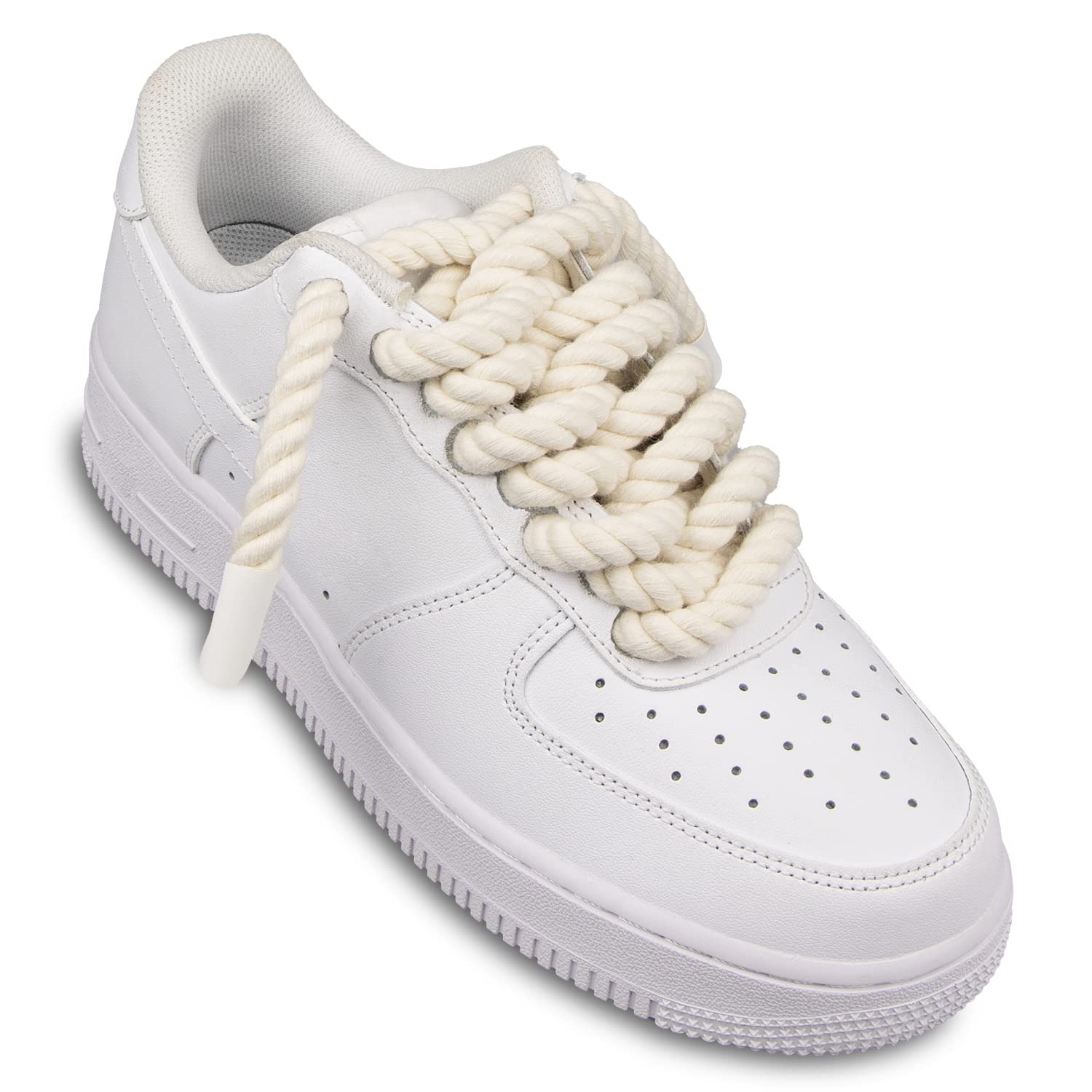 Foto 4 pulgar | Cordones Para Zapatos Endoto Thick Rope Para Air Force 1, Color Beige, 10 Mm - Venta Internacional.
