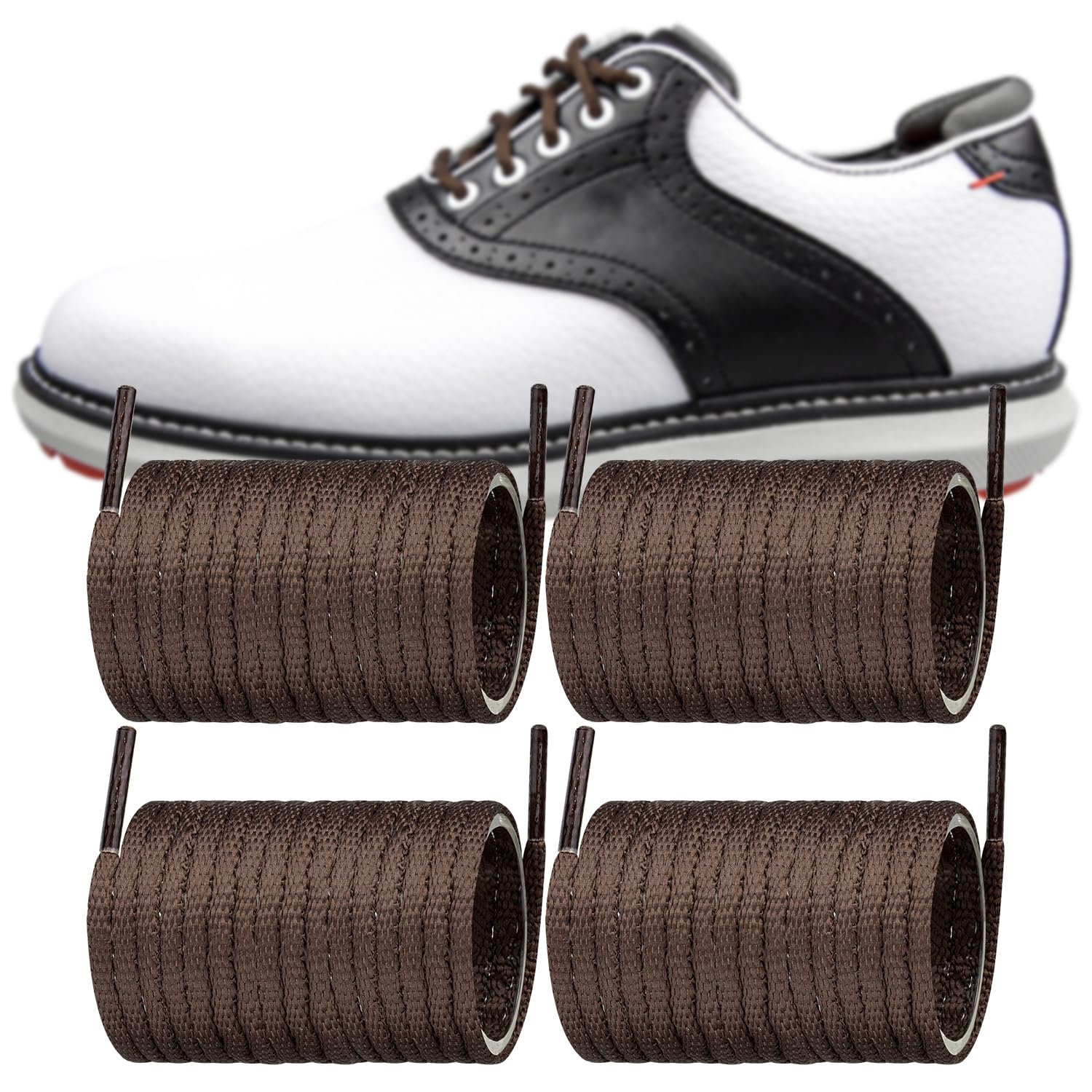 Vestido De Golf Shoelaces Endoto Para Footjoy, Zapatos Oxford, Color Marrón - Venta Internacional.