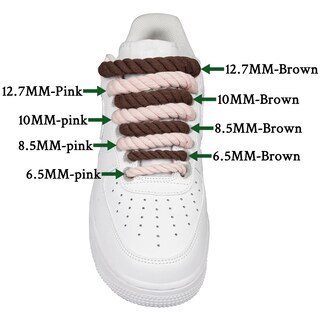 Foto 7 | Cordones Para Zapatos Endoto Thick Rope Para Air Force 1, Color Marrón, 12,7 Mm - Venta Internacional.
