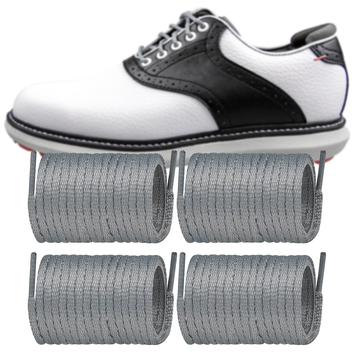 Shoelaces Endoto Para Footjoy, Vestido De Golf, Zapatos Oxford, Gris - Venta Internacional.