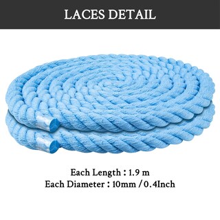 Foto 6 | Cordones Para Zapatos Endoto Thick Rope Para Air Force 1, Color Azul Bebé, 8,5 Mm - Venta Internacional.