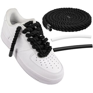 Foto 1 | Cordones Para Zapatos Endoto Thick Rope Para Air Force 1, Color Negro, 10 Mm - Venta Internacional.