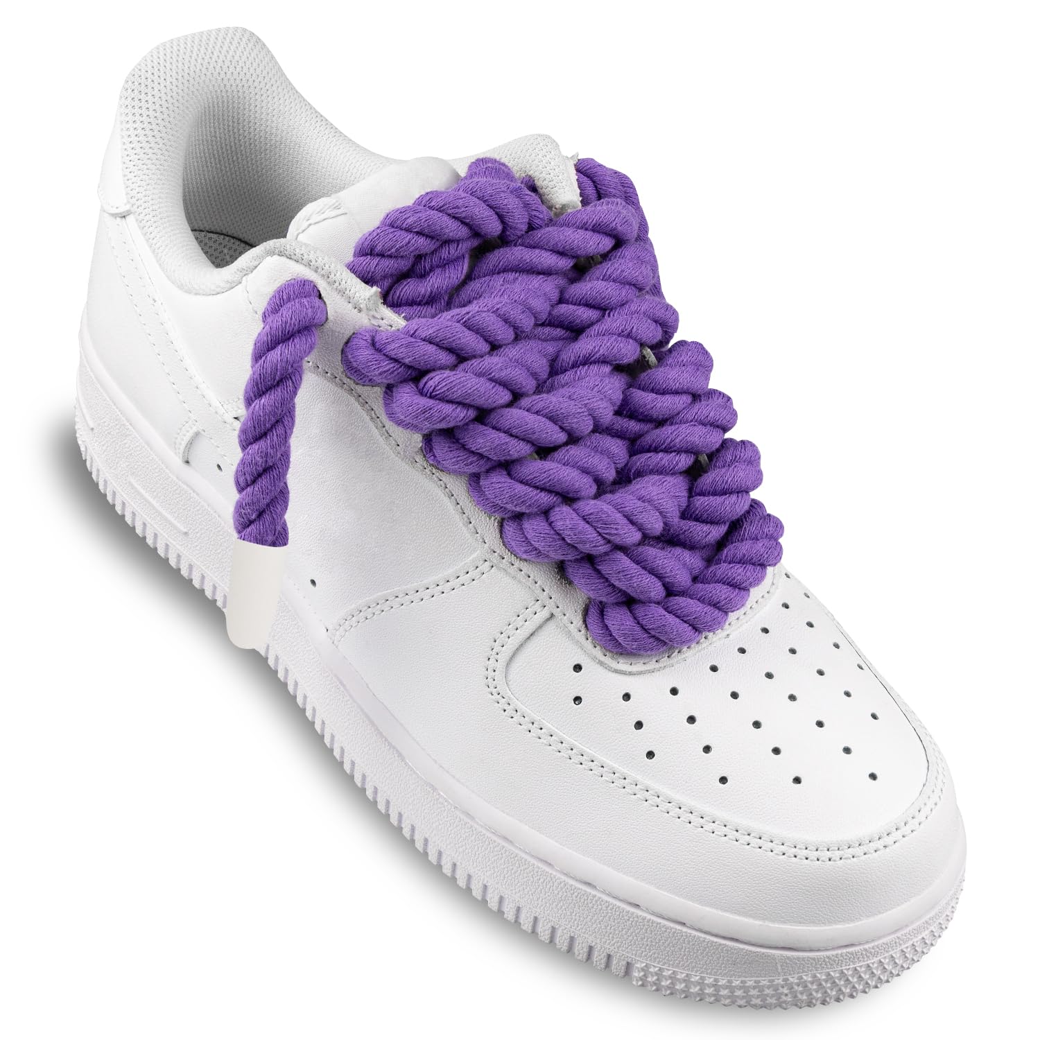 Foto 4 pulgar | Cordones Para Zapatos Endoto Thick Rope Para Air Force 1, Color Morado, 10 Mm - Venta Internacional.