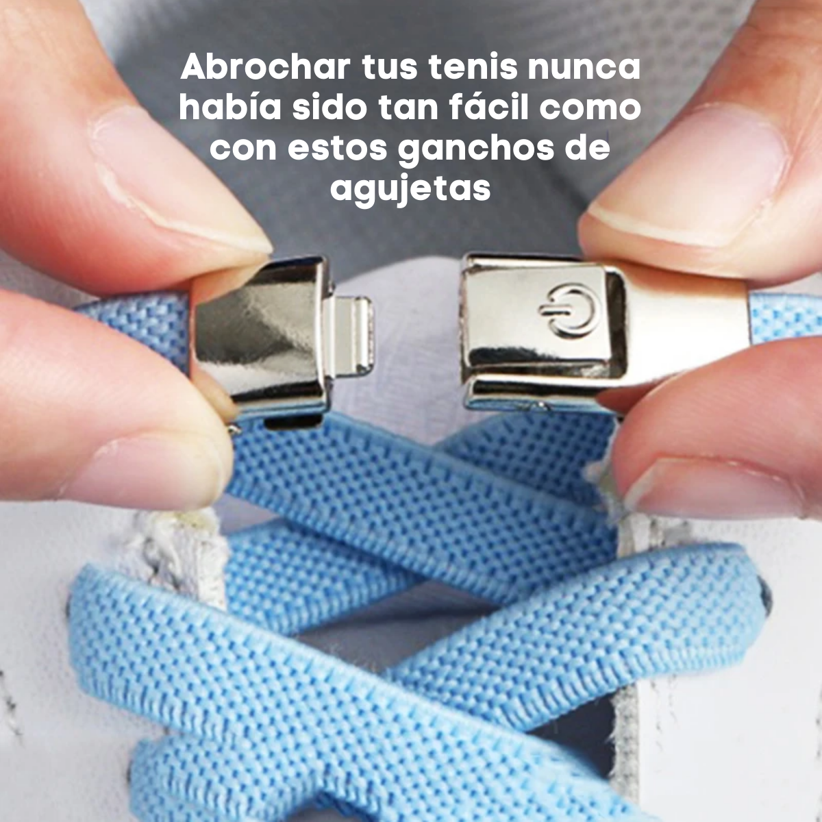 Foto 6 pulgar | Agujetas Sin Nudo Elásticas Hebilla Metal 4 Pares Tenis