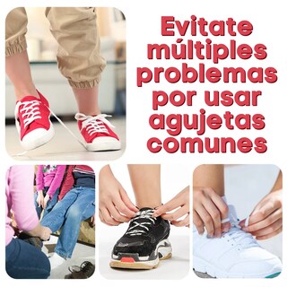 Foto 8 | Agujetas Sin Nudo Elásticas Hebilla Metal 4 Pares Tenis