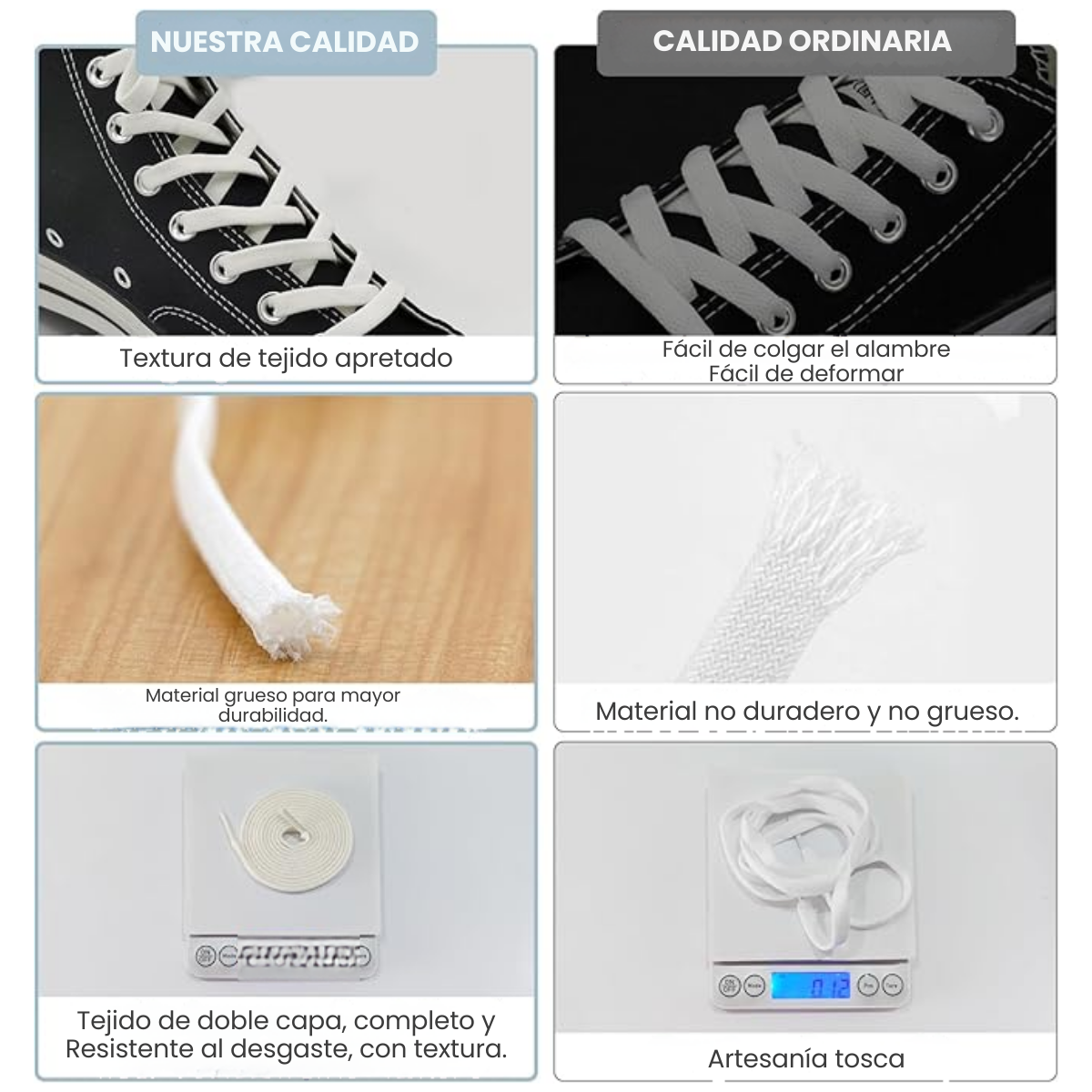 Foto 3 pulgar | 3 Pares Agujetas Planas Elásticas Para Tenis Cordones Botas